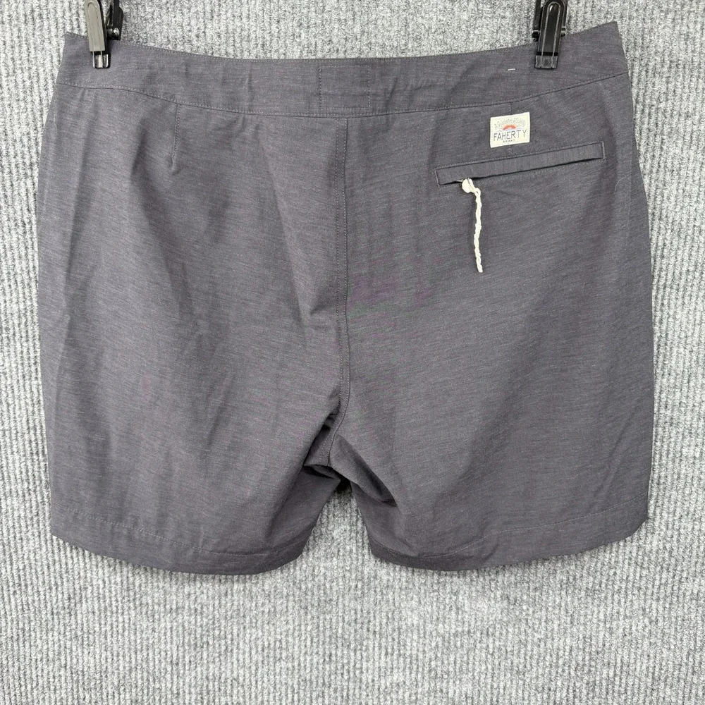 New Faherty Mens All-Day 2.0 Shorts 38 Gray Classic Lightweight UPF Casual Golf